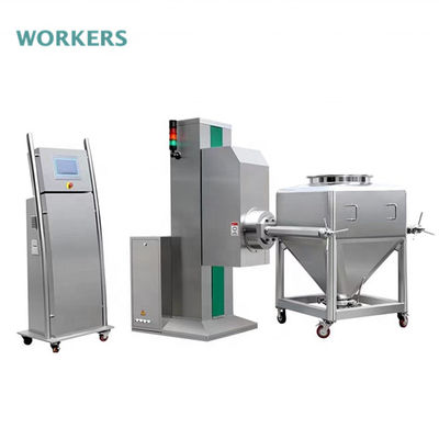 গুণমান  PLC Touch Screen 1000L Lifting Hopper IBC Bin Mixer For Nutraceuticals কারখানা