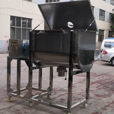 5.5kw 500L মশলা পাউডার পিগমেন্ট পাউডার বাণিজ্যিক ডবল প্যাডেল অনুভূমিক ফিতা মিক্সার