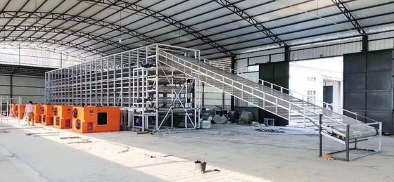 বড় ক্ষমতা ক্রমাগত বেল্ট ড্রায়ার গরম বায়ু সঞ্চালন শিল্প শুকানোর মেশিন