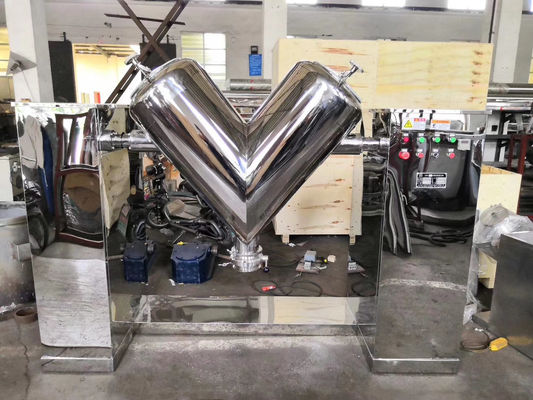 খাদ্যসামগ্রী শিল্পের জন্য ডাস্ট ফ্রি SUS304 অ্যামিনো অ্যাসিড V টাইপ পাউডার মিক্সার